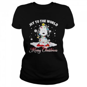 Snoopy Yoga Joy to the world Merry Christmas shirt
