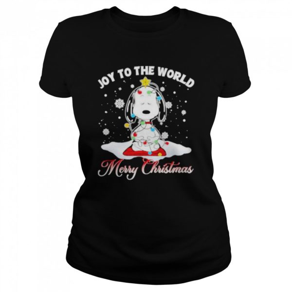 Snoopy Yoga Joy to the world Merry Christmas shirt