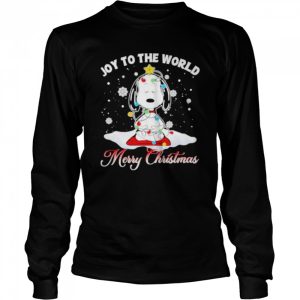 Snoopy Yoga Joy to the world Merry Christmas shirt 3