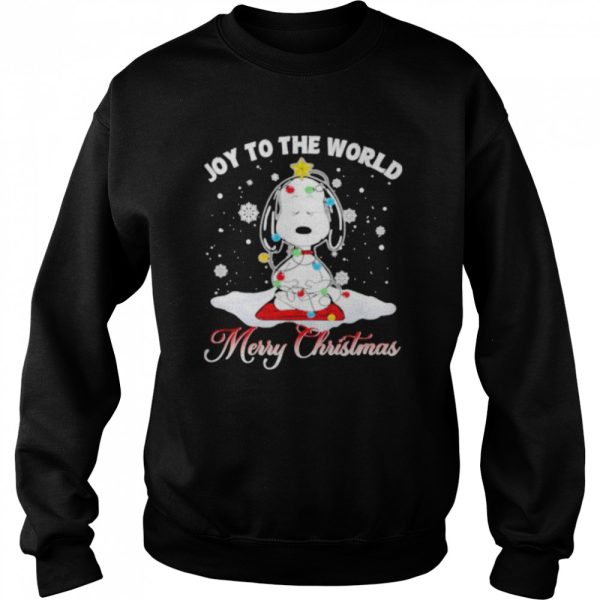 Snoopy Yoga Joy to the world Merry Christmas shirt