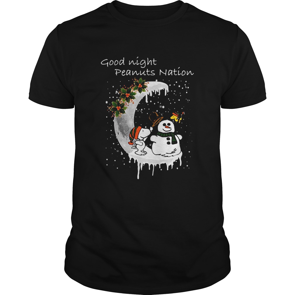 Snoopy good night Peanuts nation Christmas shirt Snoopy good night Peanuts nation Christmas shirt