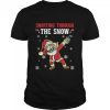 Snorthing Through The Snow Dabbing Santa Claus Face Mask Toilet Paper Hand Sanitizer shirt