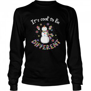 Snowman Autism It's Cool To Be Different Merry Christmas Xmas Shirt 3