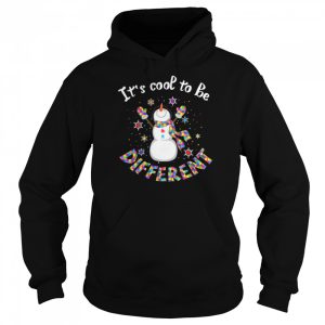Snowman Autism It's Cool To Be Different Merry Christmas Xmas Shirt 5
