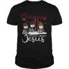 Snowman Christmas Faith Hope Love Its All About Jesus shirt