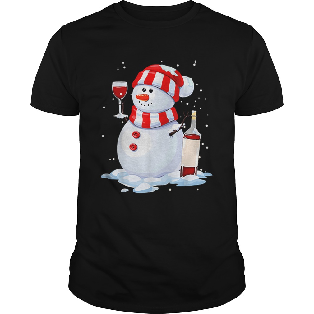 Snowman Drinking Wine Christmas shirt Snowman Drinking Wine Christmas shirt