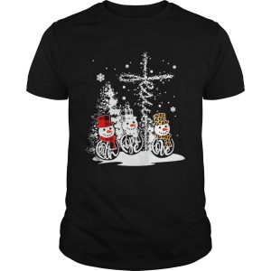 Snowman Jesus Faith Hope Love Christmas shirt