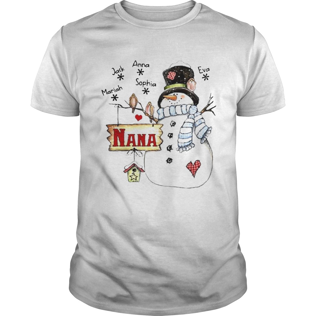 Snowman Nana Jack Anna Eva shirt Snowman Nana Jack Anna Eva shirt