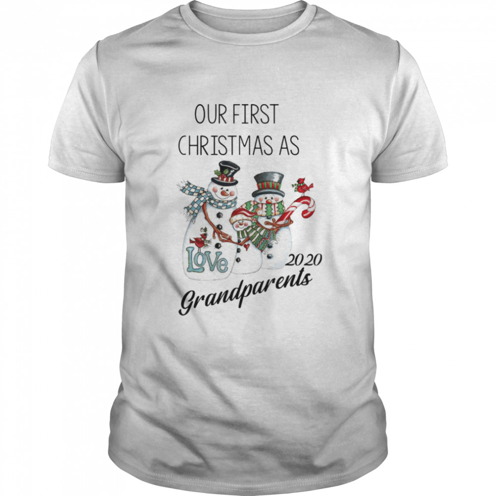 Snowman Our First Christmas Love 2020 Grandparents shirt Snowman Our First Christmas Love 2020 Grandparents shirt