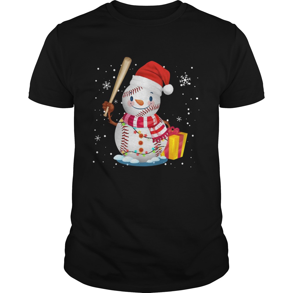 Snowman Play Baseball Christmas shirt Snowman Play Baseball Christmas shirt