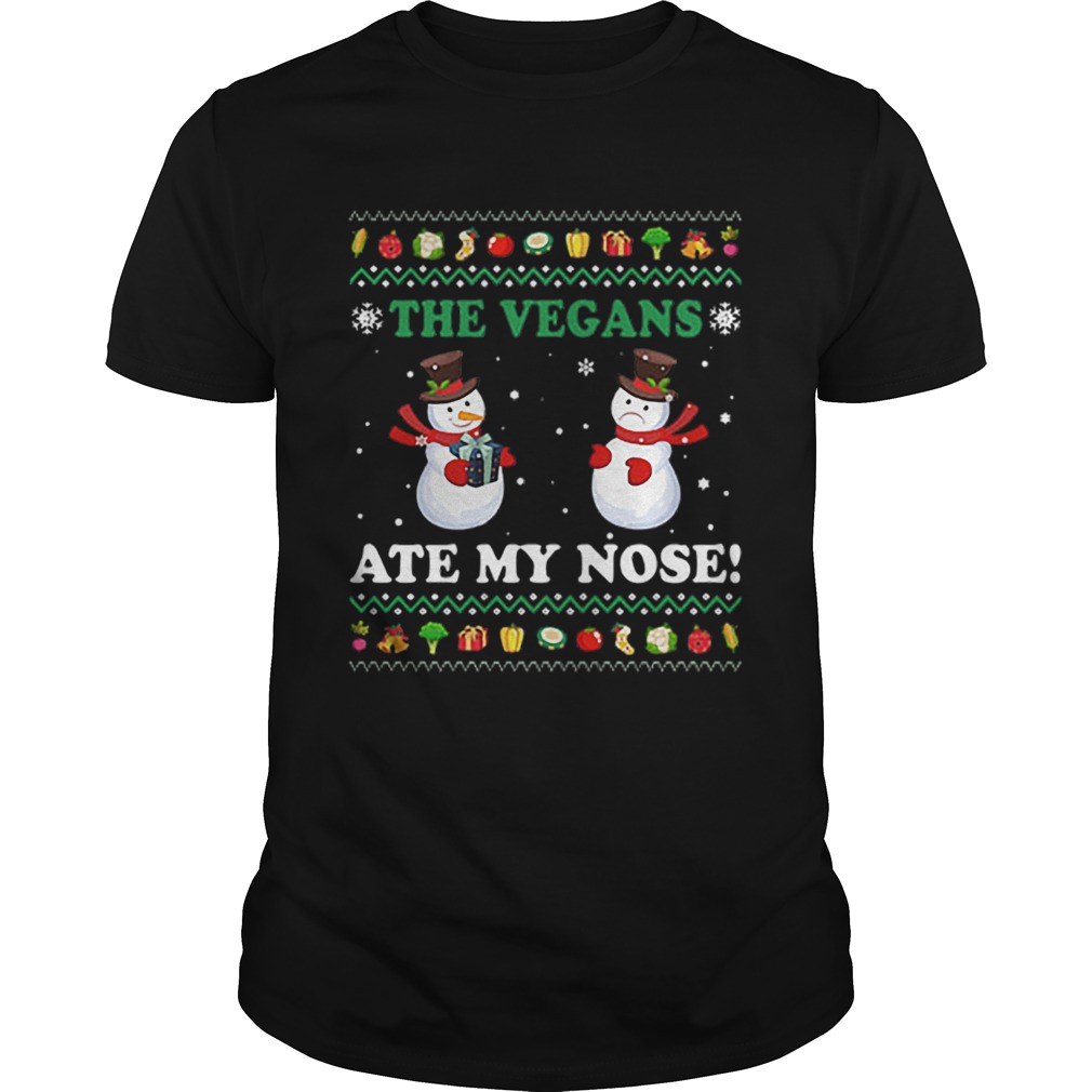Snowman the vegans ate my nose Christmas shirt Snowman the vegans ate my nose Christmas shirt