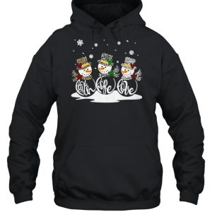 Snowmans Faith hope love Christmas shirt 5