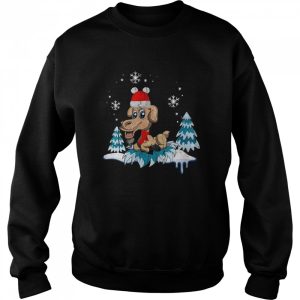 Snowy Winter Farm Animal Farmer Cute Goat Christmas Sweater Shirt 4