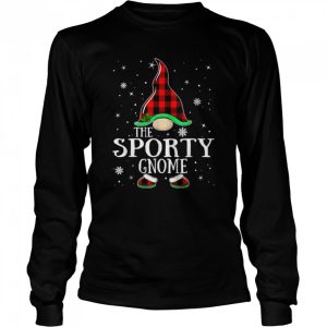 Sporty Gnome Buffalo Plaid Matching Family Christmas Pajama Shirt 3