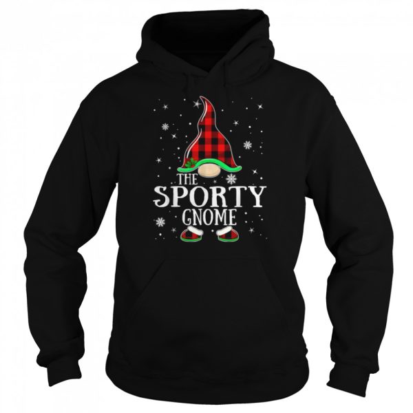 Sporty Gnome Buffalo Plaid Matching Family Christmas Pajama Shirt
