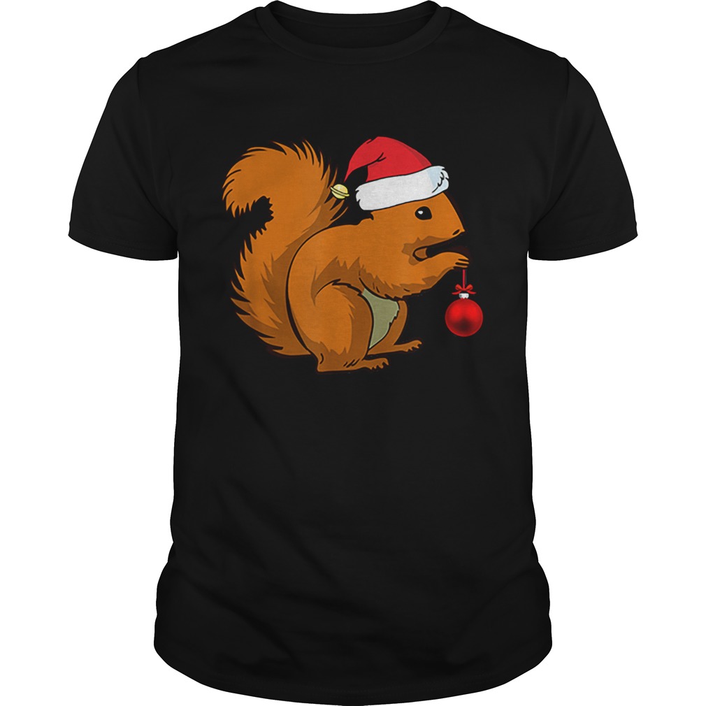 Squirrel Christmas Santa Hat Animal shirt Squirrel Christmas Santa Hat Animal shirt