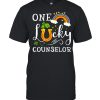 St Patrick’s Day One Lucky Kinder Garten Counselor Shamrock T-shirt