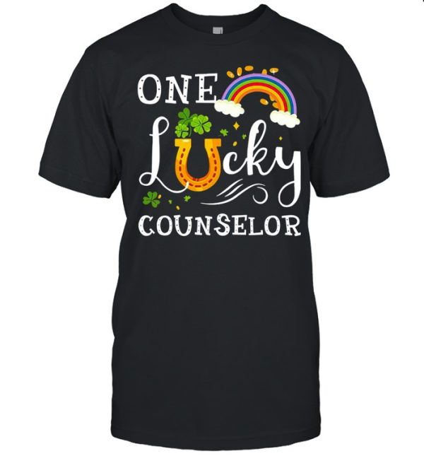 St Patrick’s Day One Lucky Kinder Garten Counselor Shamrock T-shirt