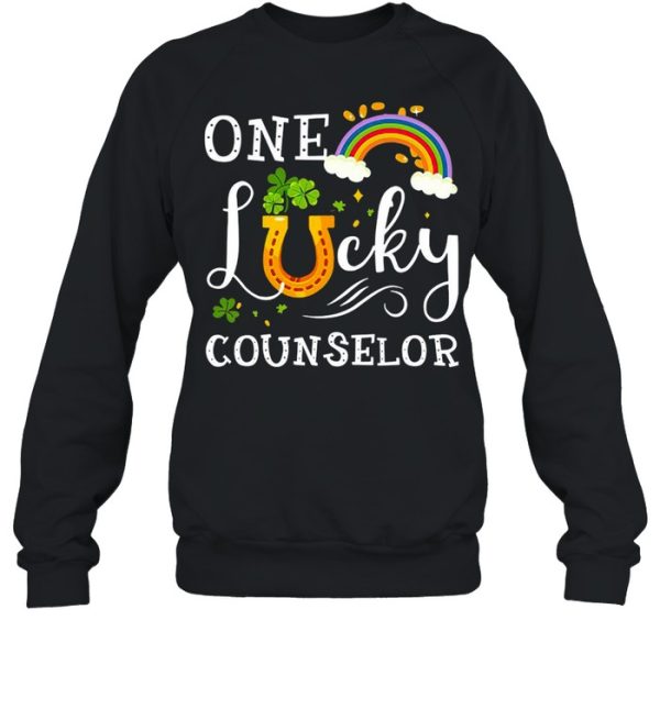 St Patrick’s Day One Lucky Kinder Garten Counselor Shamrock T-shirt