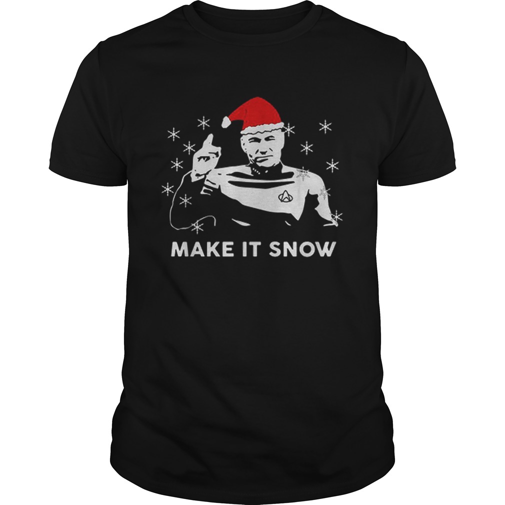 Star Trek Santa make it snow Christmas shirt Star Trek Santa make it snow Christmas shirt
