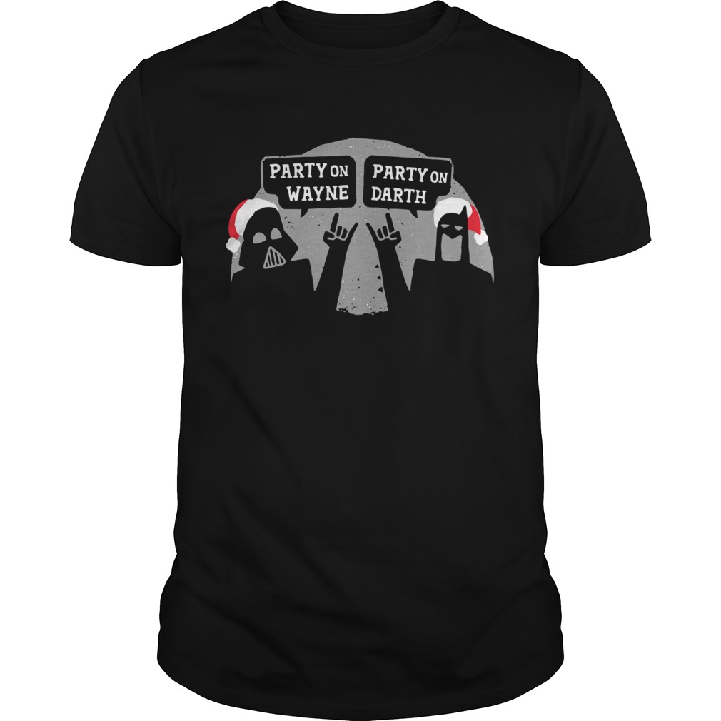 Star Wars and Bat Man party on Wayne party on Darth Christmas shirt Star Wars and Bat Man party on Wayne party on Darth Christmas shirt