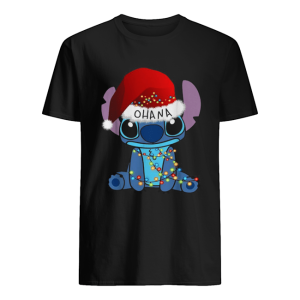 Stitch Ohana Christmas lights shirt