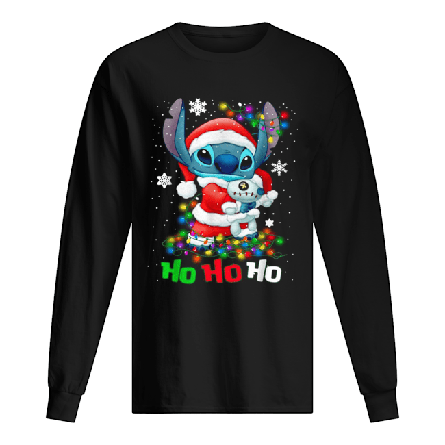 Stitch and Scrump Santa Claus Ho Ho Ho Christmas shirt Stitch and Scrump Santa Claus Ho Ho Ho Christmas shirt