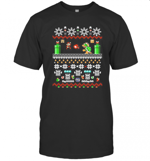 Super Mario Bros Ugly Christmas T-Shirt Super Mario Bros Ugly Christmas T-Shirt