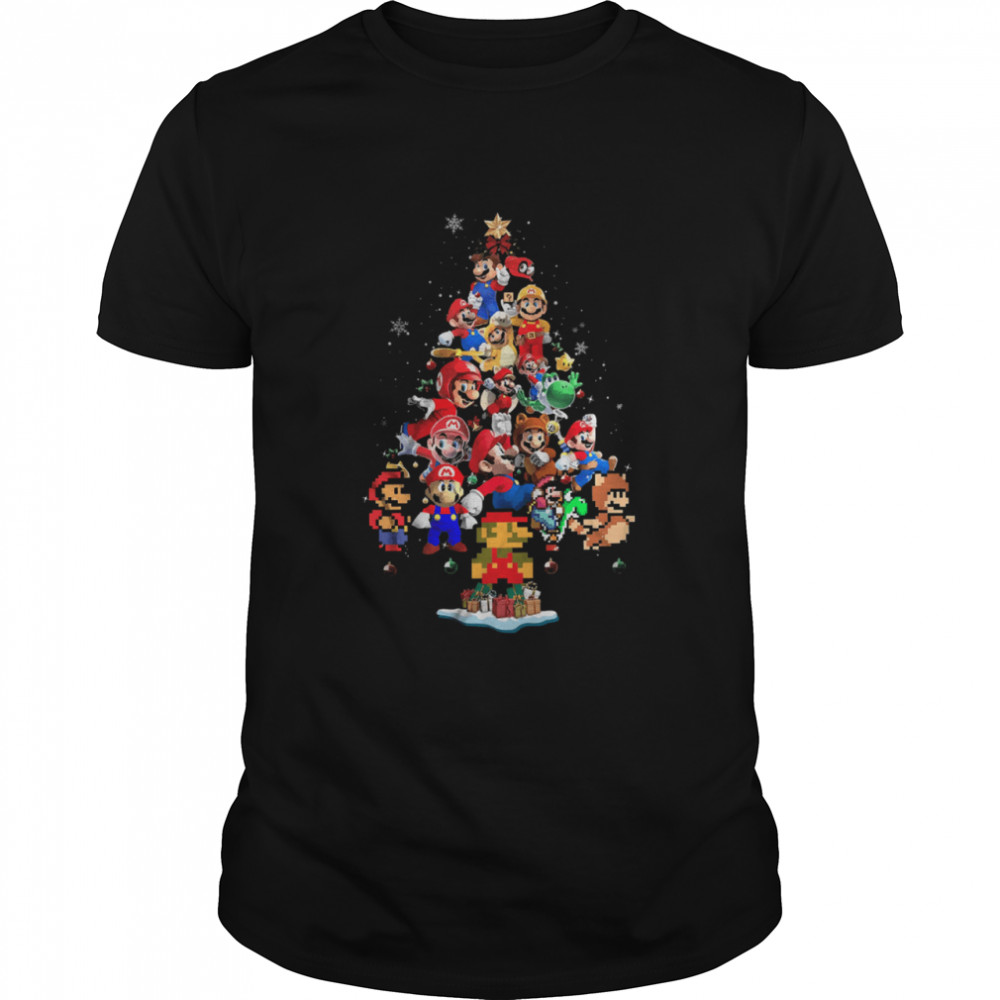 Super Mario Christmas tree shirt Super Mario Christmas tree shirt
