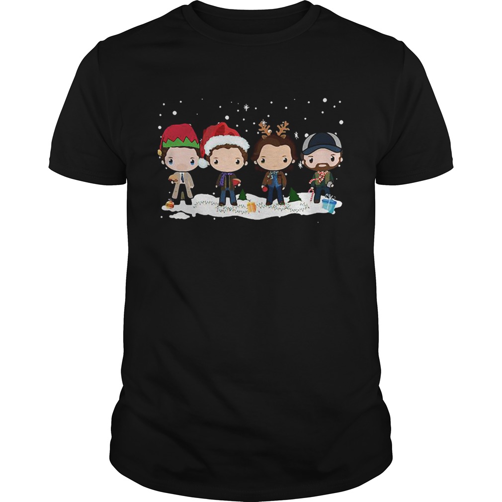 Supernatural santa chibi Christmas Tshirt Supernatural santa chibi Christmas Tshirt