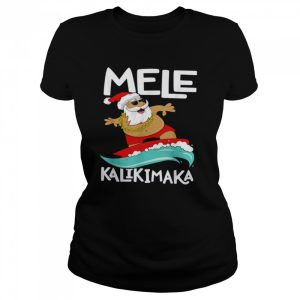 Surfing Santa Mele Kalikimaka Christmas Hawaii shirt