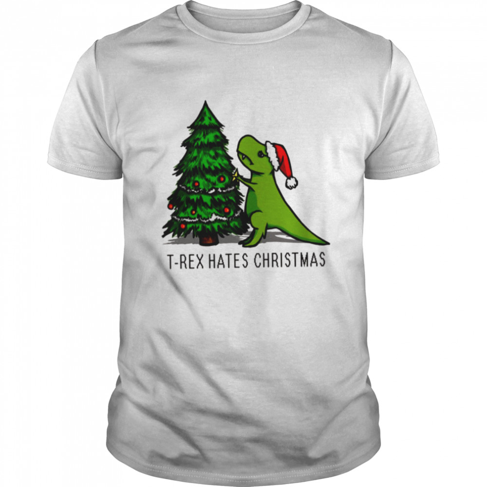 T Rex Decorating Christmas Tree But Hates Christmas shirt T Rex Decorating Christmas Tree But Hates Christmas shirt