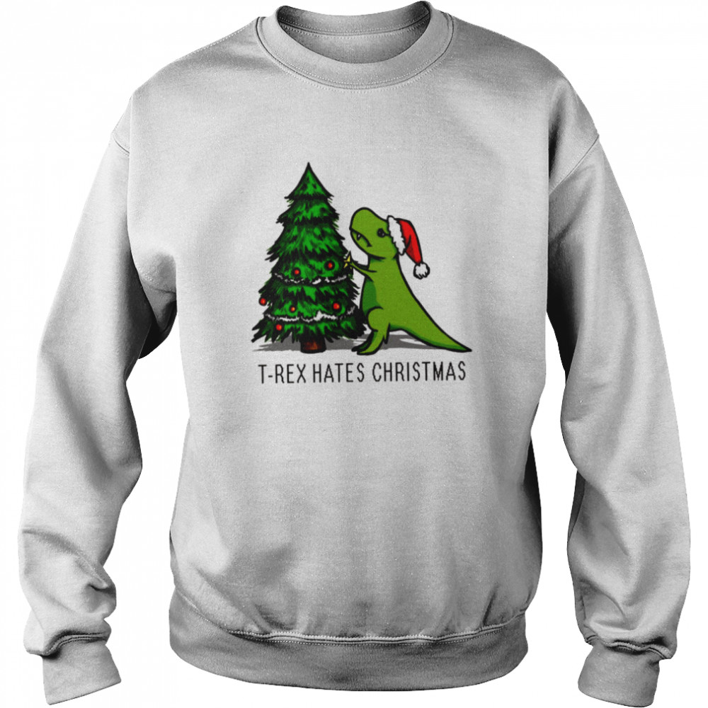T Rex Decorating Christmas Tree But Hates Christmas shirt T Rex Decorating Christmas Tree But Hates Christmas shirt