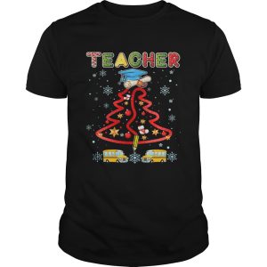 Teacher Christmas Tree Merry Xmas Gift TShirt