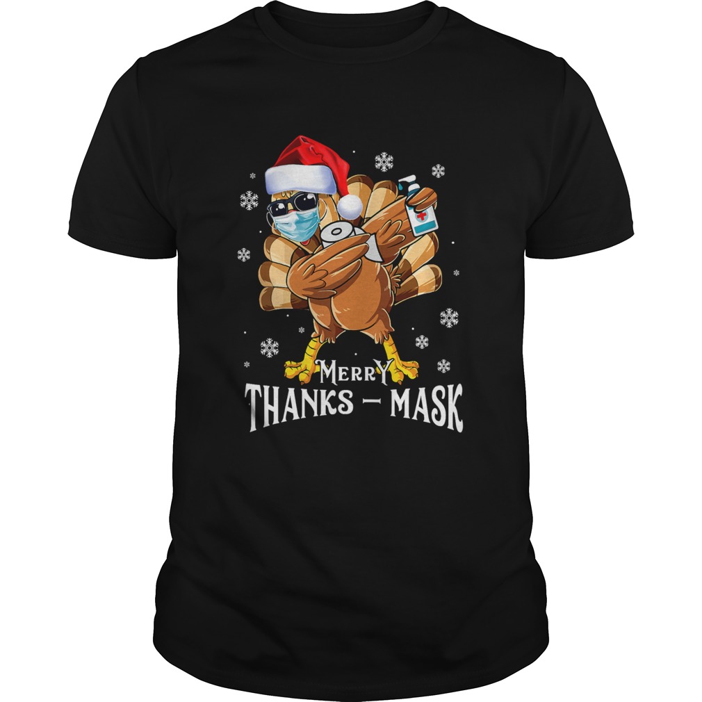 Thanksmas 2020 Turkey Dabbing Wearing Mask Christmas shirt Thanksmas 2020 Turkey Dabbing Wearing Mask Christmas shirt