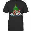 The Beatles Rock Band Snoopy And Woodstock Merry Christmas Tree T-Shirt