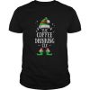 The Coffee Drinking Elf Christmas Pajama shirt