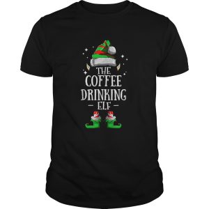 The Coffee Drinking Elf Christmas Pajama shirt