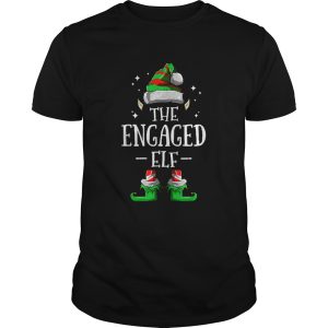 The Engaged Elf Matching Family Group Christmas Pajama shirt