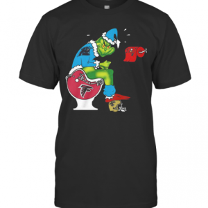 The Grinch Carolina Panthers Shit On Toilet Atlanta Falcons And Other Teams Christmas T-Shirt