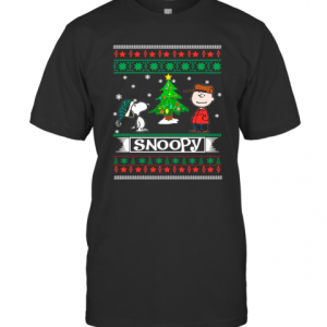 The Peanuts Charlie Brown And Snoopy Ugly Merry Christmas Tree T-Shirt