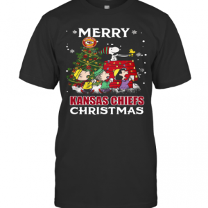 The Peanuts Merry Kansas City Chiefs Christmas Tree T-Shirt