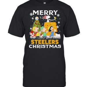 The Peanuts Snoopy And Friend Merry Steelers Christmas Shirt