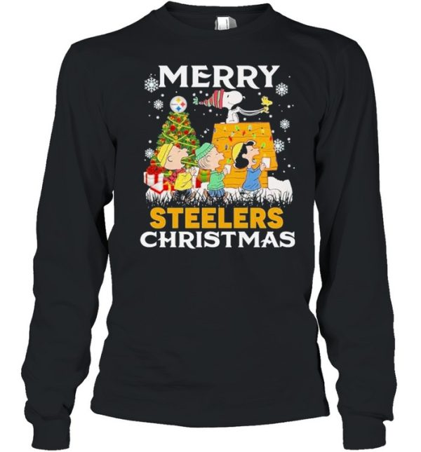 The Peanuts Snoopy And Friend Merry Steelers Christmas Shirt