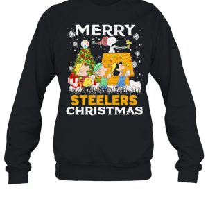 The Peanuts Snoopy And Friend Merry Steelers Christmas Shirt 4