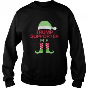 The Trump Supporter Elf Family Christmas T Shirt 4