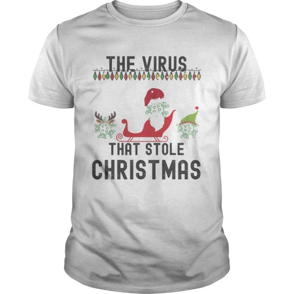The Virus That Stole Christmas Hat Santa shirt