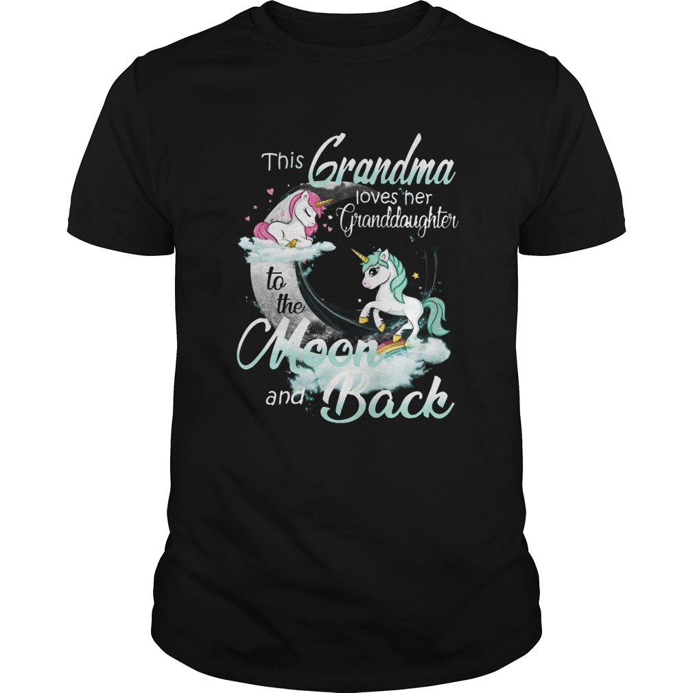 This Grandma Love Granddaughter To The Moon And Back Unicorn shirt This Grandma Love Granddaughter To The Moon And Back Unicorn shirt