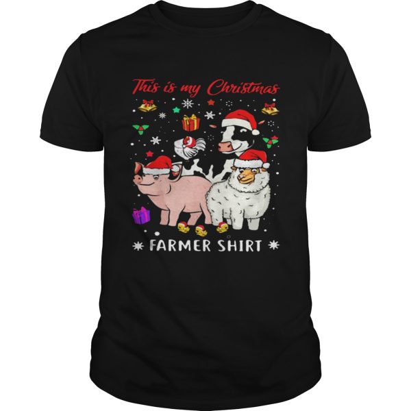 This Is My Christmas Farmer Cow Pig Sheep shirt