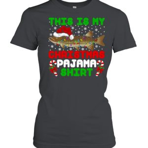 This Is My Christmas Large Musky Fishing Pajama Sweater T-shirt